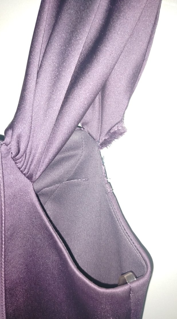 Mor Drapeli Uzun Abiye Elbise - Görsel 4