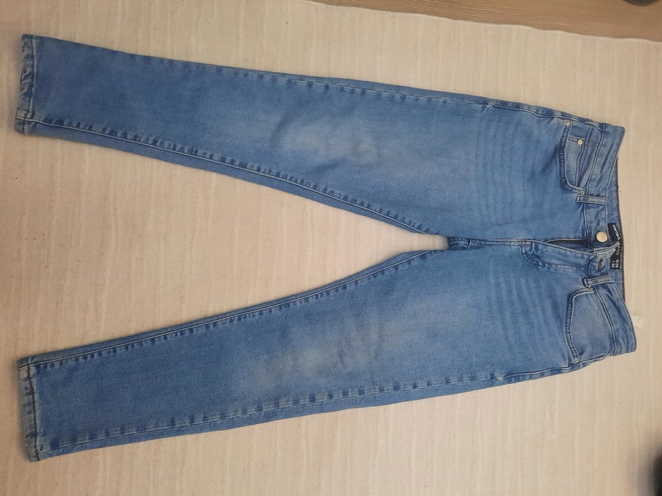 Mavi dar Kesim erkek Kot Pantolon - Görsel 4