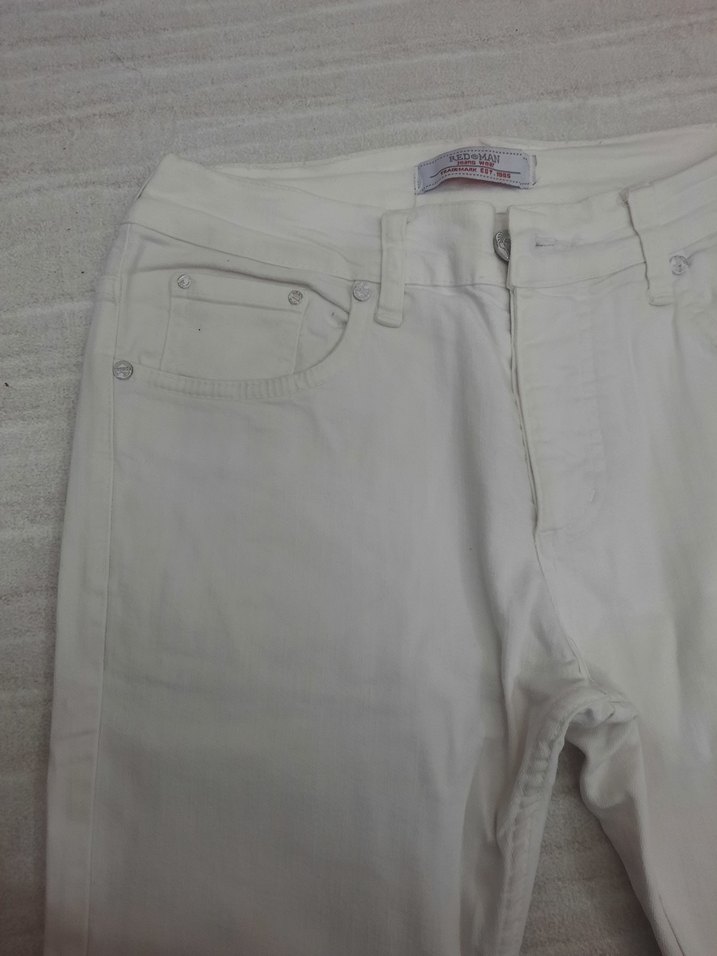 Redman Beyaz Slim Fit Denim Pantolon - W30 L34 - Görsel 3