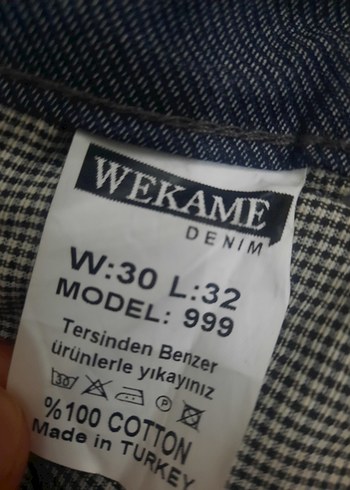 Wekame Denim %100 Pamuk Füme Antrasit Kanvas Pantolon - 30/32 - Görsel 7