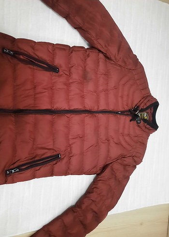 Bordo Renk Slim Fit Şişme Mont / S Beden - Görsel 5