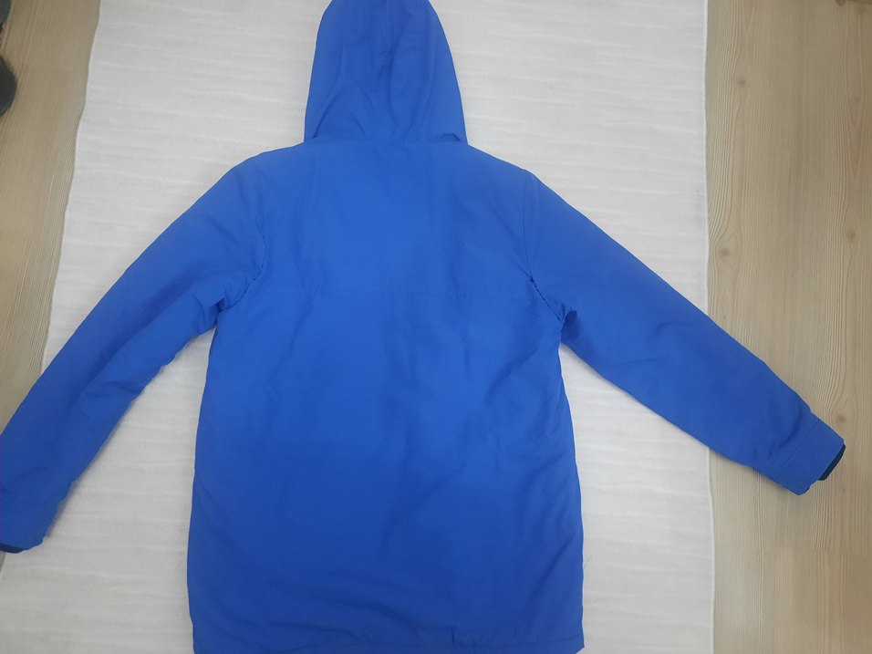 Düğmeli Mavi Erkek Çocuk Mont - Görsel 2