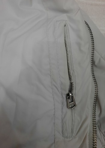 Gri Erkek Keten Fermuarlı Mont - Görsel 3