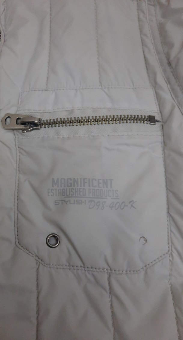 Gri Erkek Keten Fermuarlı Mont - Görsel 5