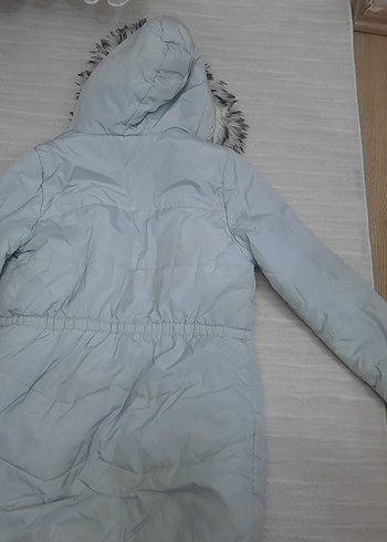 Gri Kürklü kız çocuk Kışlık Mont - Görsel 3