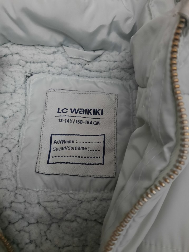 Gri Kürklü kız çocuk Kışlık Mont - Görsel 4