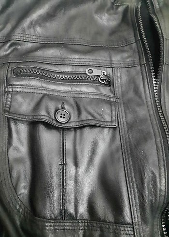 Siyah Deri Ceket - S Beden - Temiz - Görsel 2