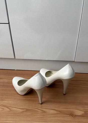Kadın Beyaz Platform Topuklu Stiletto - Görsel 4