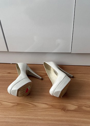 Kadın Beyaz Platform Topuklu Stiletto - Görsel 3