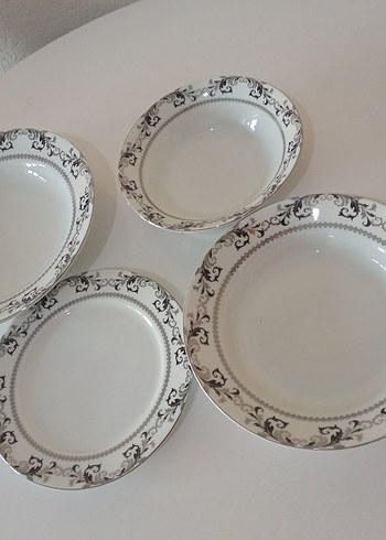 Beyaz  Desenli Yemek Tabağı Seti 24 parça 6 kişilik - Görsel 7