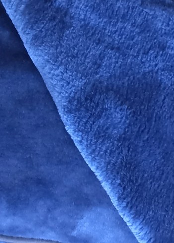 Koyu Mavi Nakışlı tek kisilik  Battaniye - Görsel 5