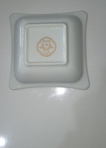 Parlak Beyaz Altın Detaylı Kare 24 lü yemek Seti - Görsel 5