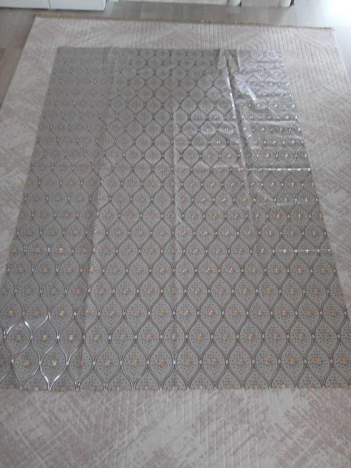Gri desenli masa örtüsü veya yer sofrası - Görsel 3
