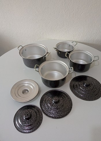 Siyah 4'lü Tencere Seti - Görsel 3