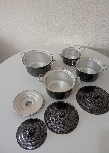 Siyah 4'lü Tencere Seti - Görsel 2