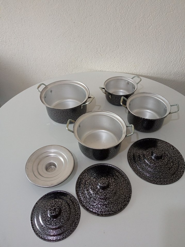 Siyah 4'lü Tencere Seti - Görsel 2