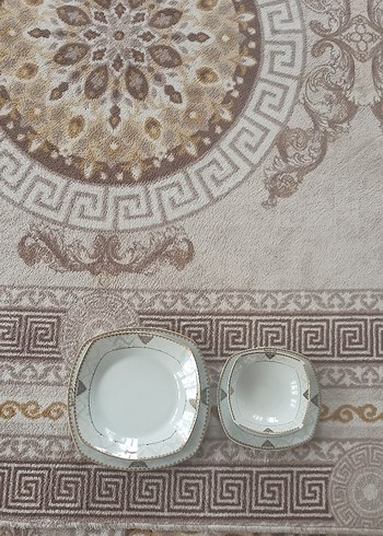 sarı-Beyaz Kare Yemek Tabağı Seti 6 kişilik 24 parça - Görsel 3