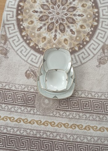 sarı-Beyaz Kare Yemek Tabağı Seti 6 kişilik 24 parça - Görsel 4