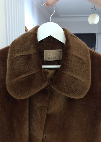 Kahverengi Kadın Midi Boy Kürk Detaylı Kaban - Görsel 3