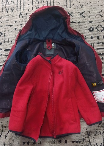 Erkek Çocuk Bordo Kapüşonlu Fermuarlı Ceket - Görsel 3