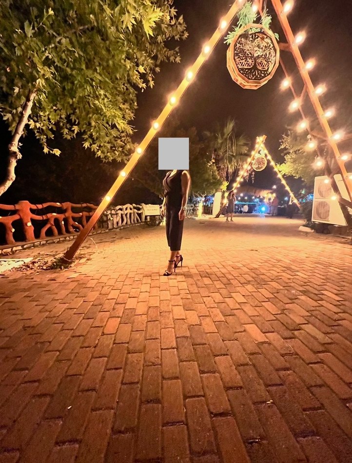 Siyah Drapeli V Yaka Midi Tulum - Görsel 2