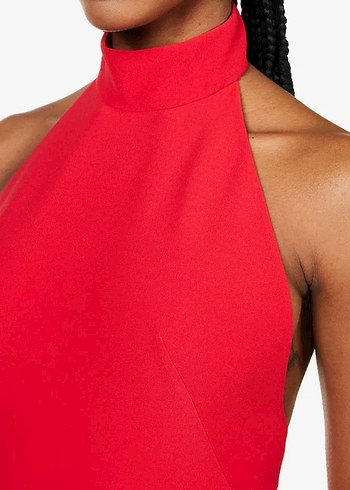 Parlak Kırmızı mini elbise - Görsel 3