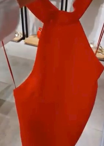 Parlak Kırmızı mini elbise - Görsel 4