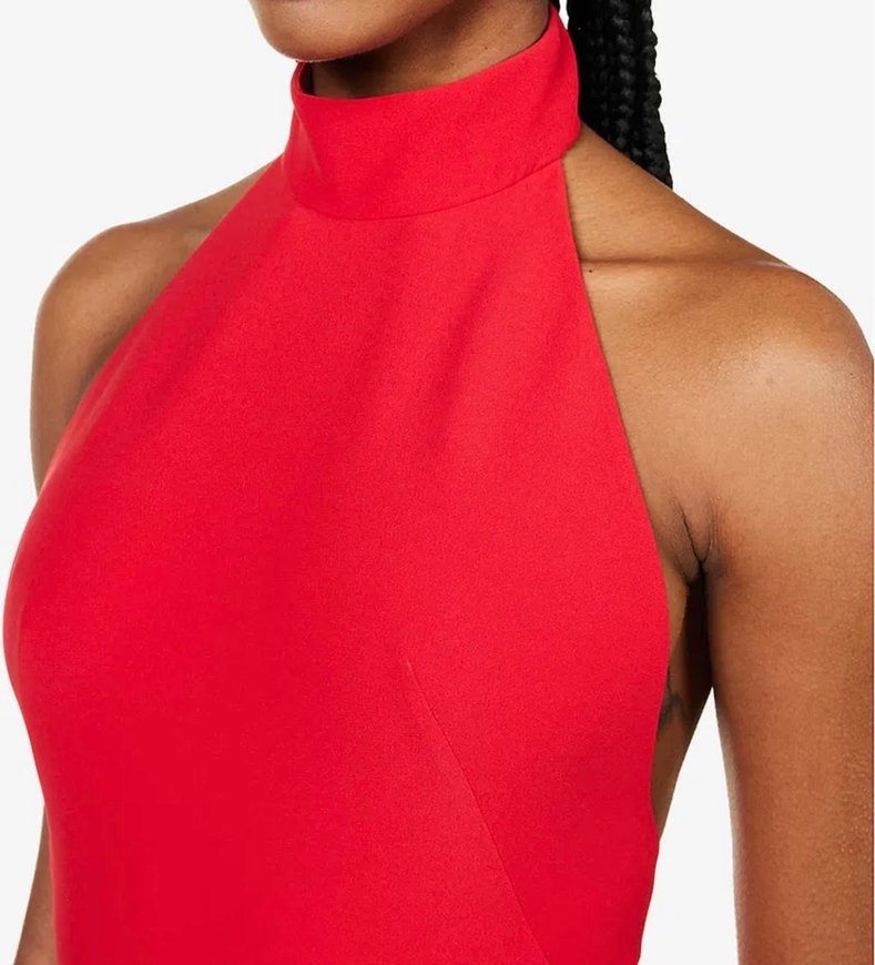 Parlak Kırmızı mini elbise - Görsel 3
