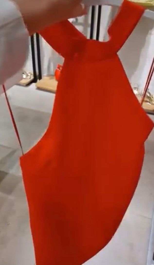 Parlak Kırmızı mini elbise - Görsel 4