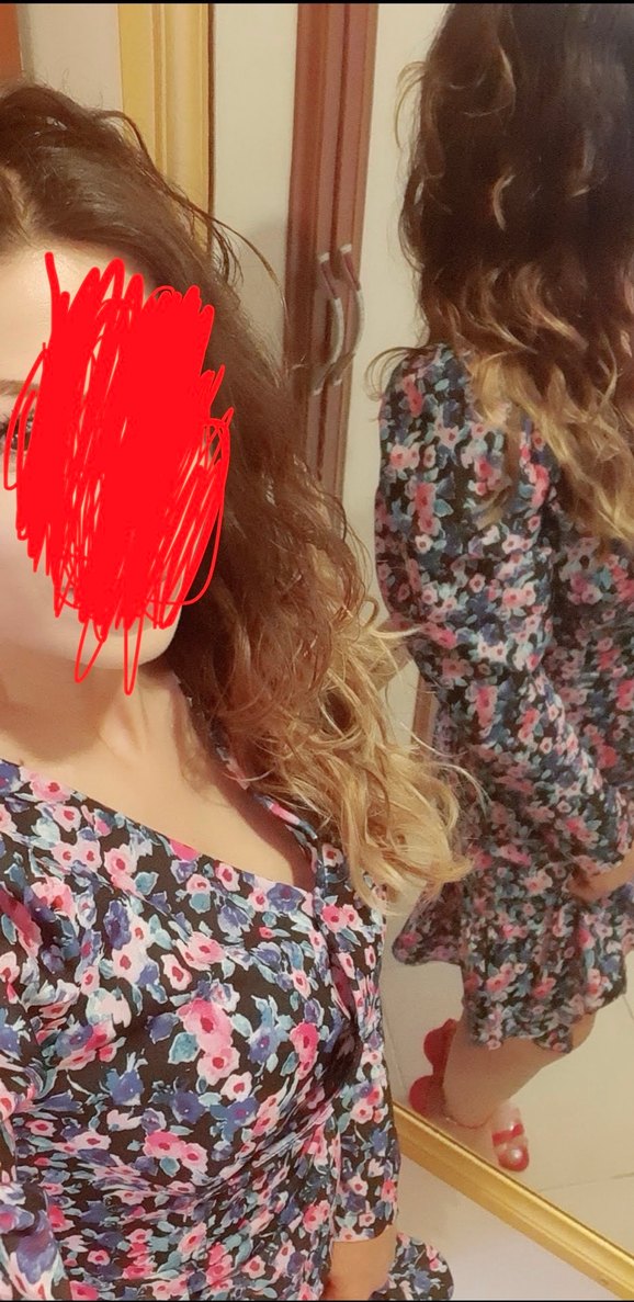 Pembe Çiçek Desenli V Yaka elbise - Görsel 2