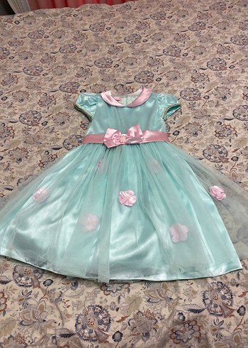 Kız Çocuk Pastel Renkli Klasik Elbise - Görsel 2