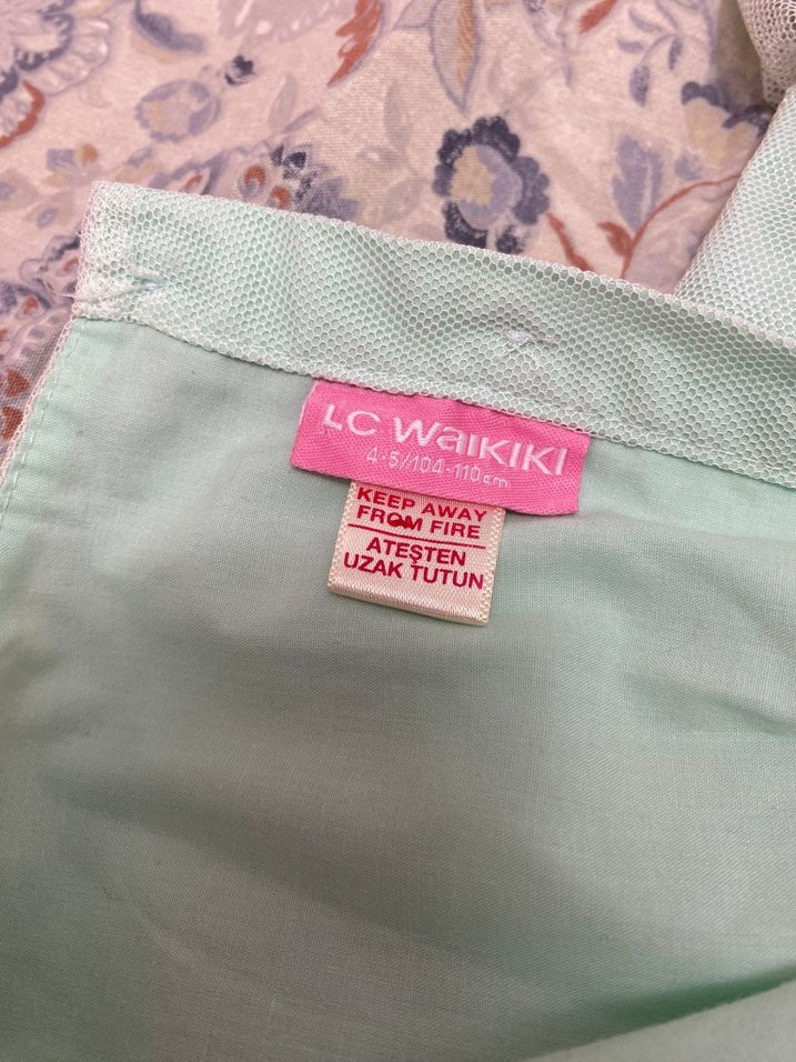 Çiçek Nakışlı Kız Çocuk Elbisesi - Görsel 3