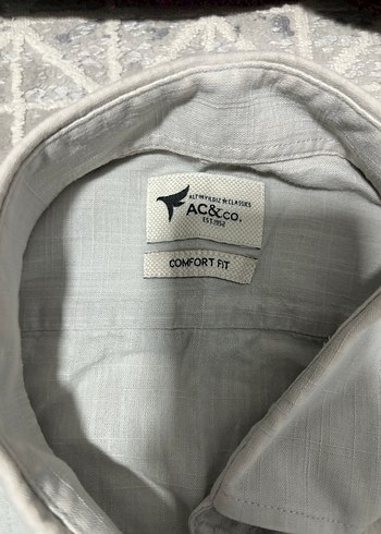 Gri Keten Erkek Kısa Kollu Gömlek - Görsel 5