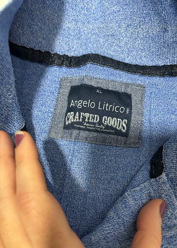 Düğmeli Mavi Erkek Polo Tişört - Görsel 2