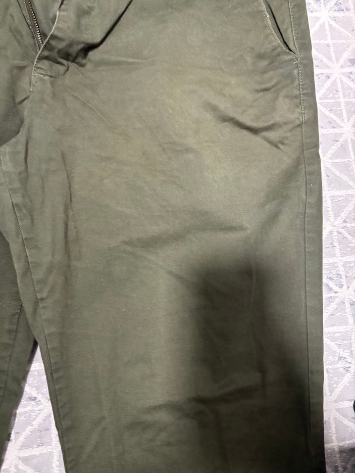 LC waikiki Normal Paça Kemerli haki yeşil  Erkek Pantolon - Görsel 2