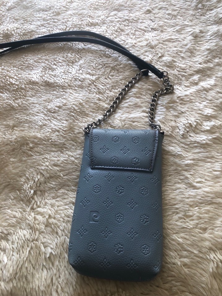 Gri Zincir Detaylı Kadın Deri Çapraz Çanta - Görsel 2