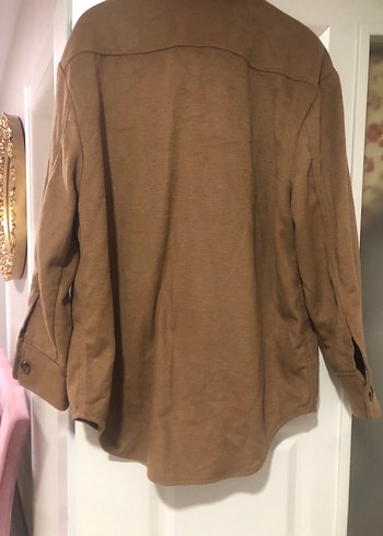 Düğmeli Kahverengi Süet Kadın Ceket - Görsel 2