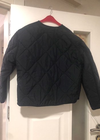 Düğmeli Siyah Midi Kadın Ceket - Görsel 2