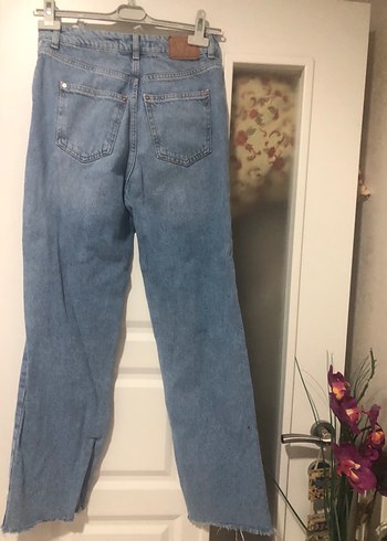 Kadın Mavi Midi Denim Pantolon - Görsel 2
