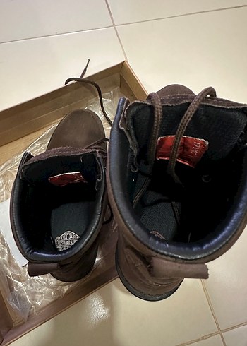 Orjinal Harley Davidson Kahverengi Süet Kar Botu - Görsel 4