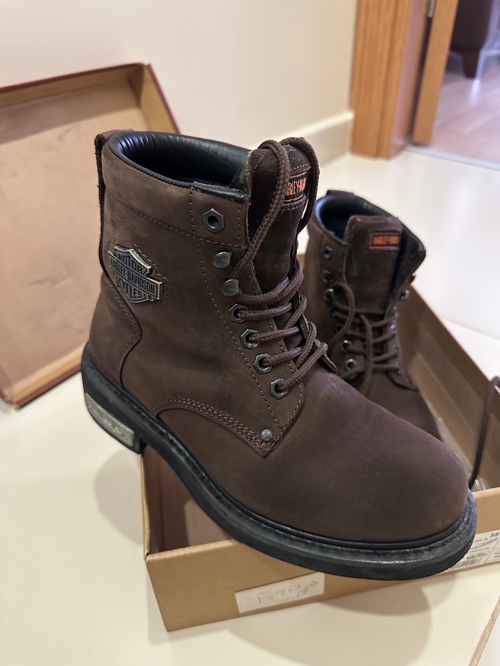 Orjinal Harley Davidson Kahverengi Süet Kar Botu - Görsel 2