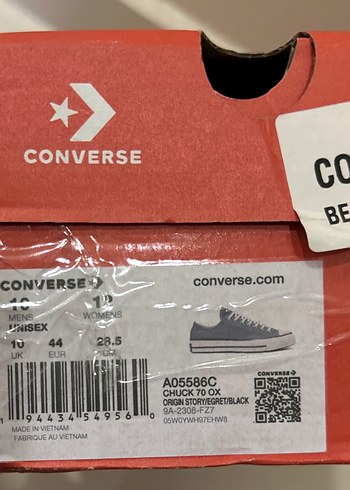 Orijinal Converse All Star Chuck Taylor Gri Erkek Spor Ayakkabı - Görsel 4