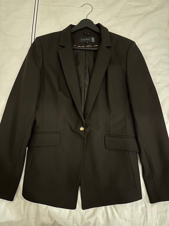 Chima Acı Kahve Large Kadın Ofis Blazeri, Düğmeli, Normal Boy - Görsel 2