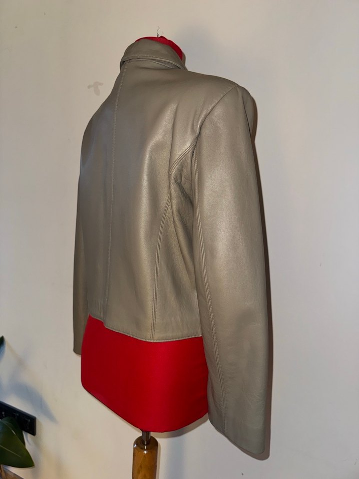 Hakiki Deri Biker Ceket - Görsel 4