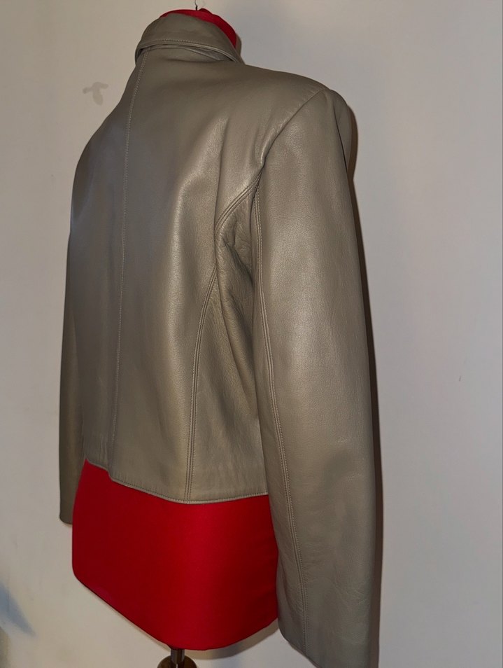 Hakiki Deri Biker Ceket - Görsel 3