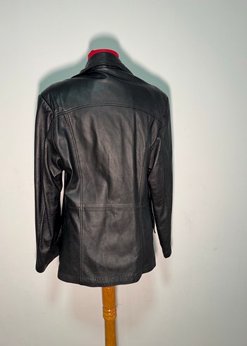 Vintage Siyah Deri Kadın Ceket - Görsel 6