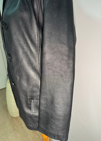 Vintage Siyah Deri Kadın Ceket - Görsel 3
