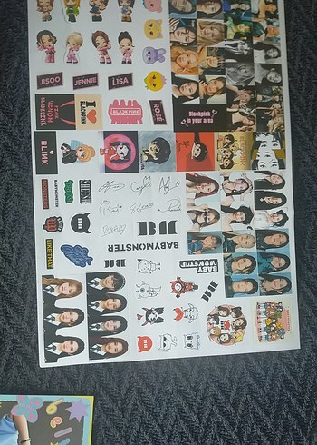 BLACKPİNK,BABYMONSTER STİCKER SETLERİ POSTERLERİ - Görsel 7