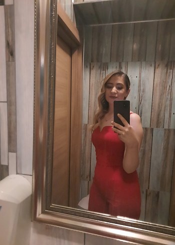 Kadın Pembe Uzun Askılı Tulum - Görsel 2