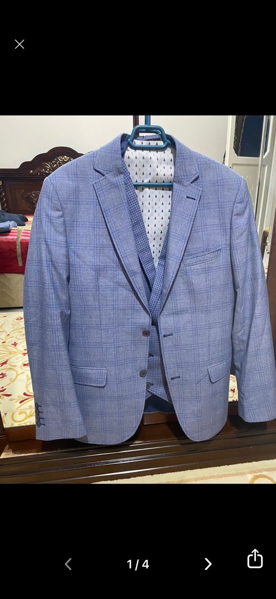 Mavi Düğmeli Erkek Takım Elbise - Görsel 2